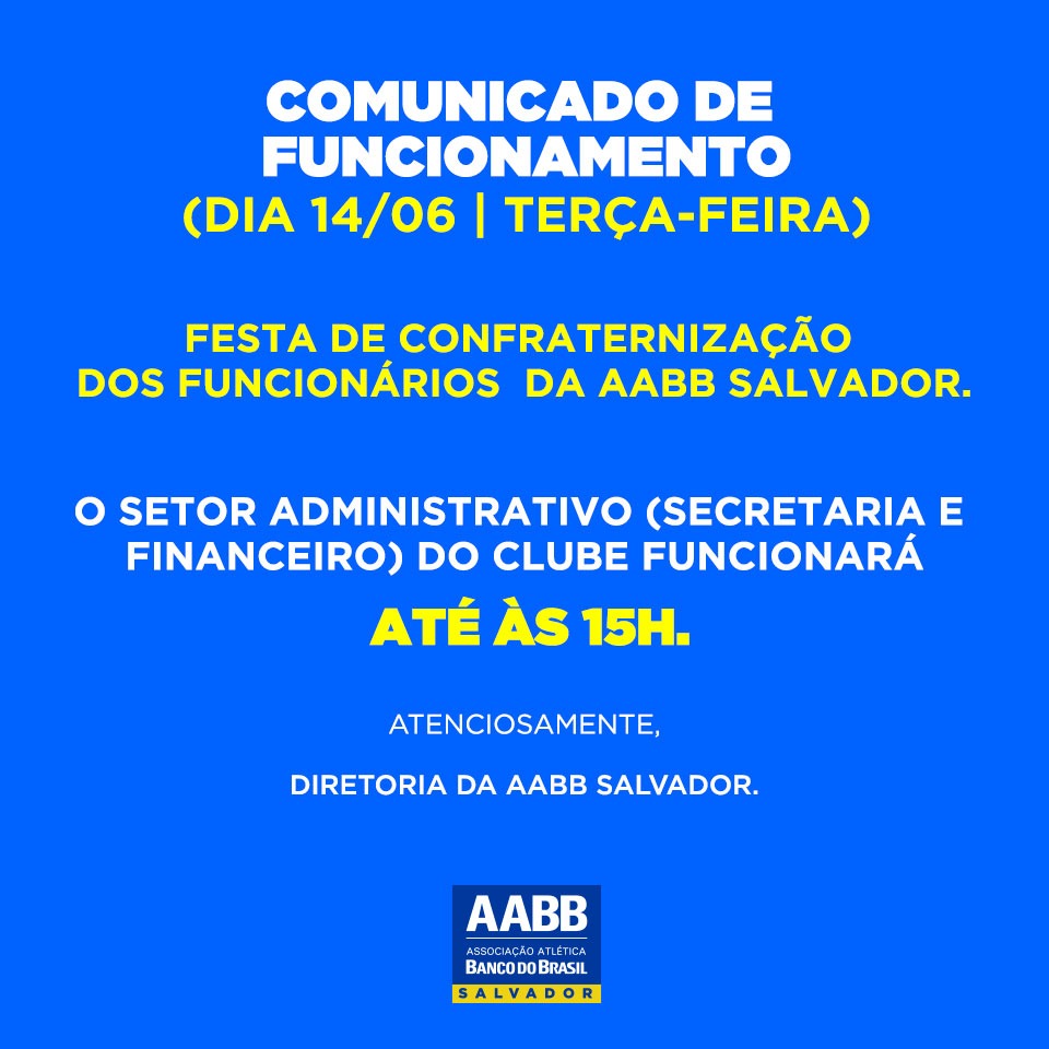 Comunicado São João - AAB